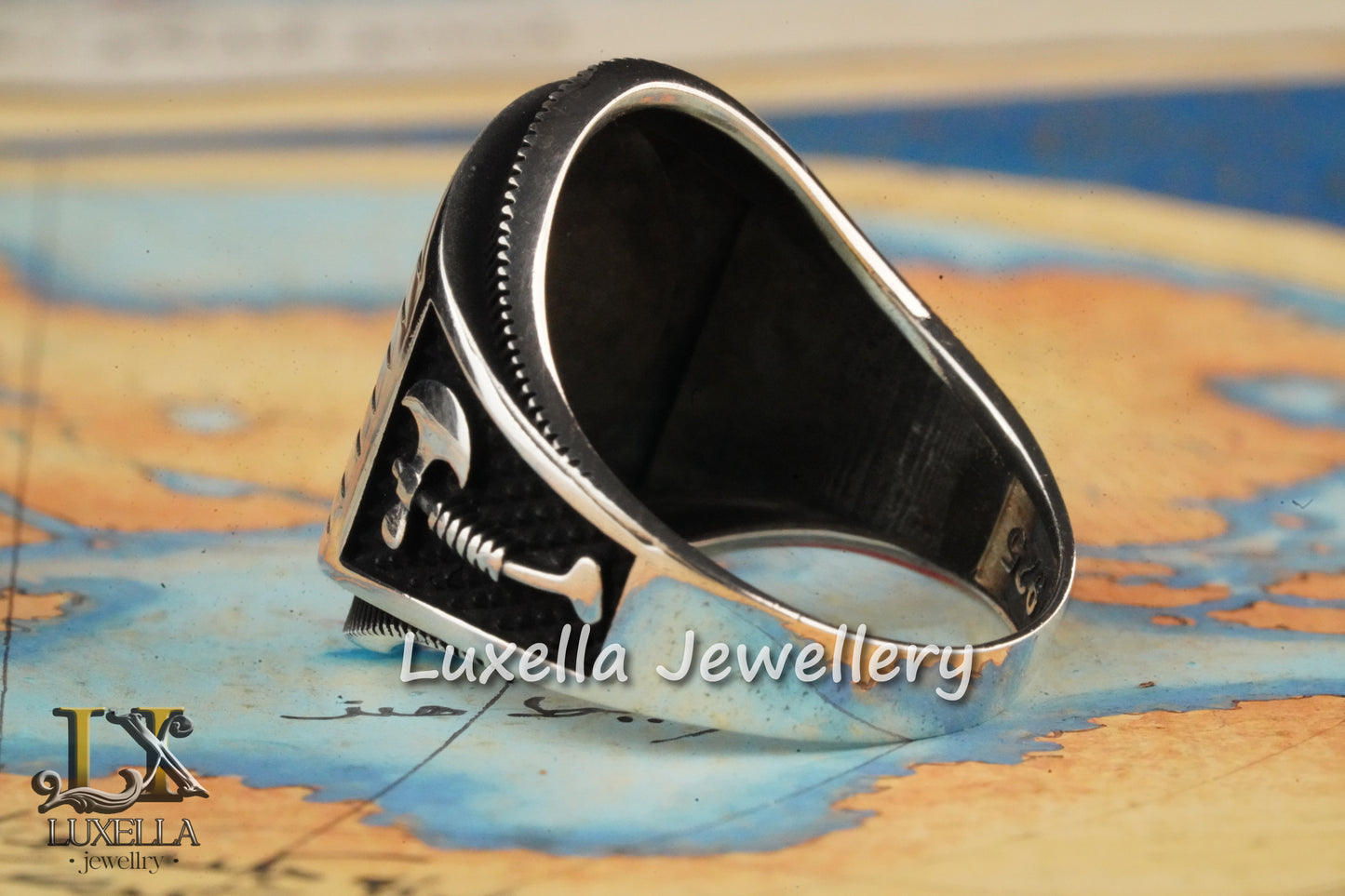 Kayi Tribe Ring - Dirilis Ertugrul Ring - IYI Kayi Symbol Ring - Kayi Tribe Silver Men's Ring - Sterling Silver 925 Turkish Men's Ring