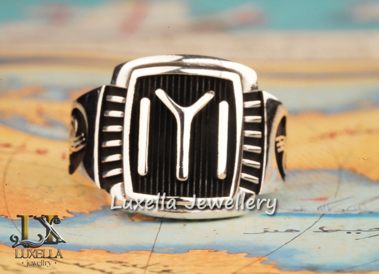 Kayi Tribe Ring - Dirilis Ertugrul Ring - IYI Kayi Symbol Ring - Kayi Tribe Silver Men's Ring - Sterling Silver 925 Turkish Men's Ring