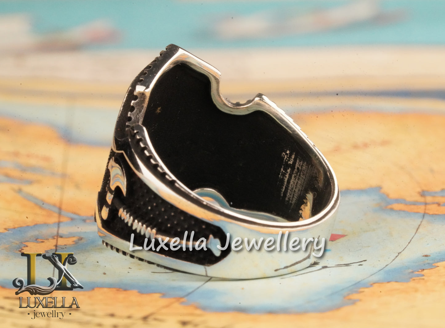 Kayi Tribe Ring - Dirilis Ertugrul Ring - IYI Kayi Symbol Ring - Kayi Tribe Silver Men's Ring - Sterling Silver 925 Turkish Men's Ring