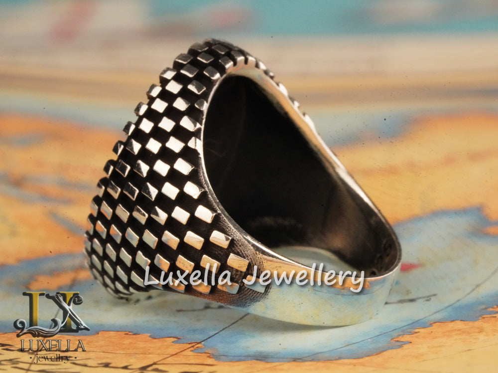 Ottoman Empire Amblem Men's Ring - Ottoman Empire Turkish Ring - Turkish Men's Ring - Ottoman Empire Silver Men's Ring - Sterling Silver 925 Men's Ring