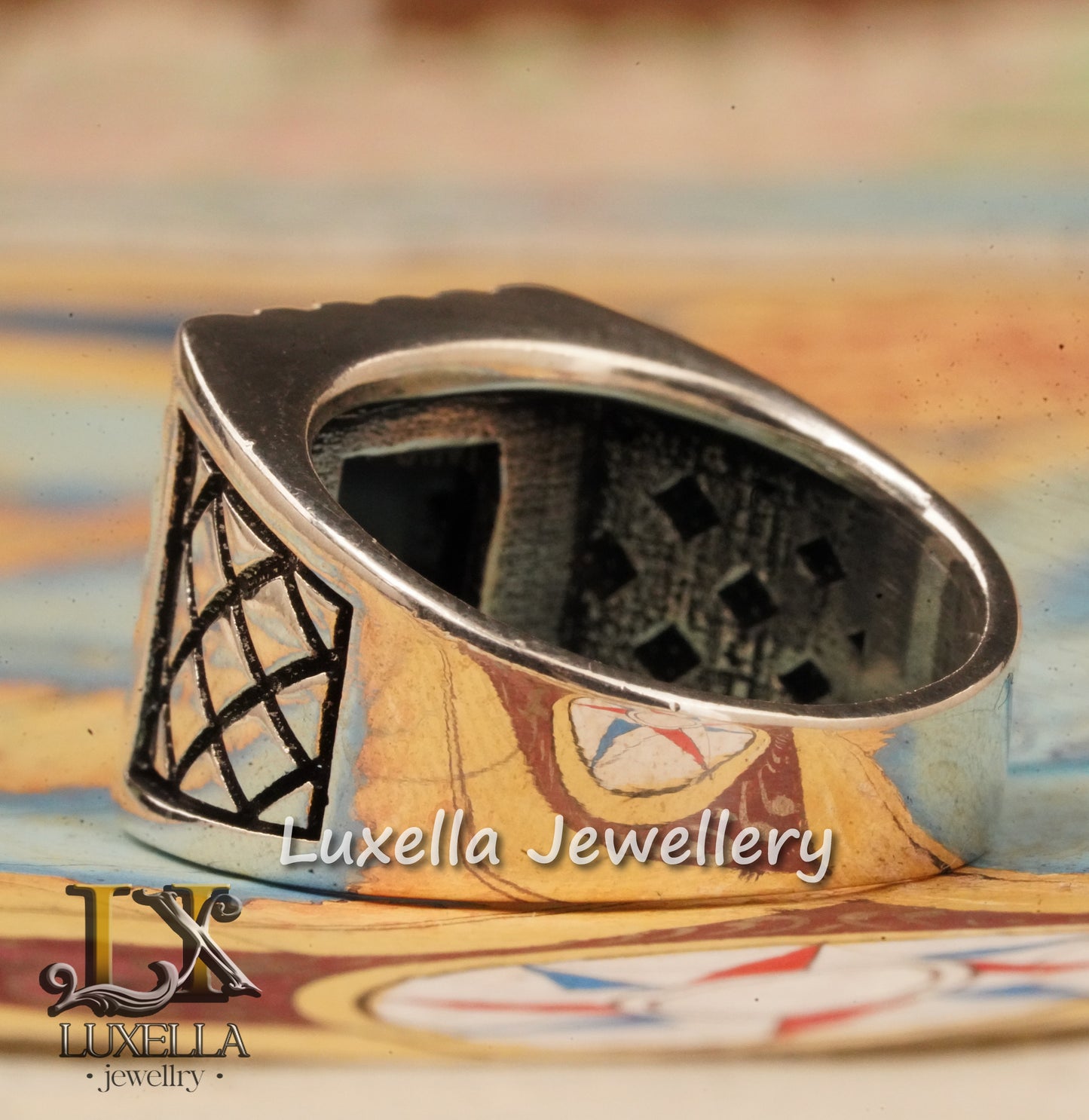 Sterling Silver 925 Onyx Men's Ring - Unique Handmade Men's Ring - Men's Onyx Ring