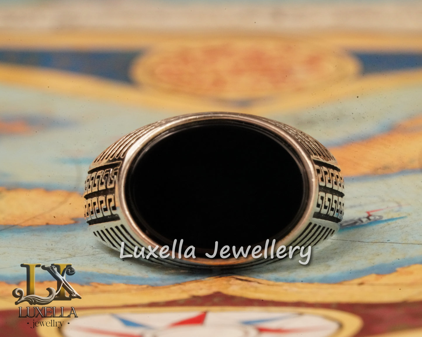 Sterling Silver 925 Onyx Men's Ring - Unique Handmade Men's Ring - Men's Onyx Ring