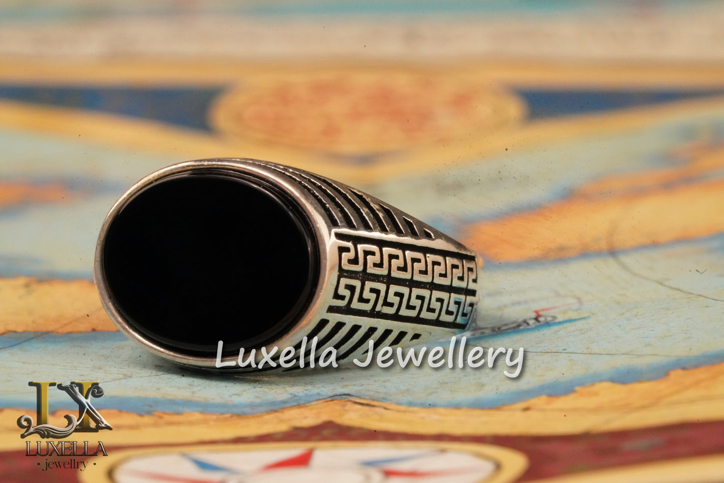 Sterling Silver 925 Onyx Men's Ring - Unique Handmade Men's Ring - Men's Onyx Ring