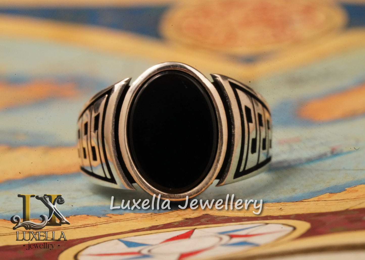 Sterling Silver 925 Onyx Men's Ring - Unique Handmade Men's Ring - Men's Onyx Ring