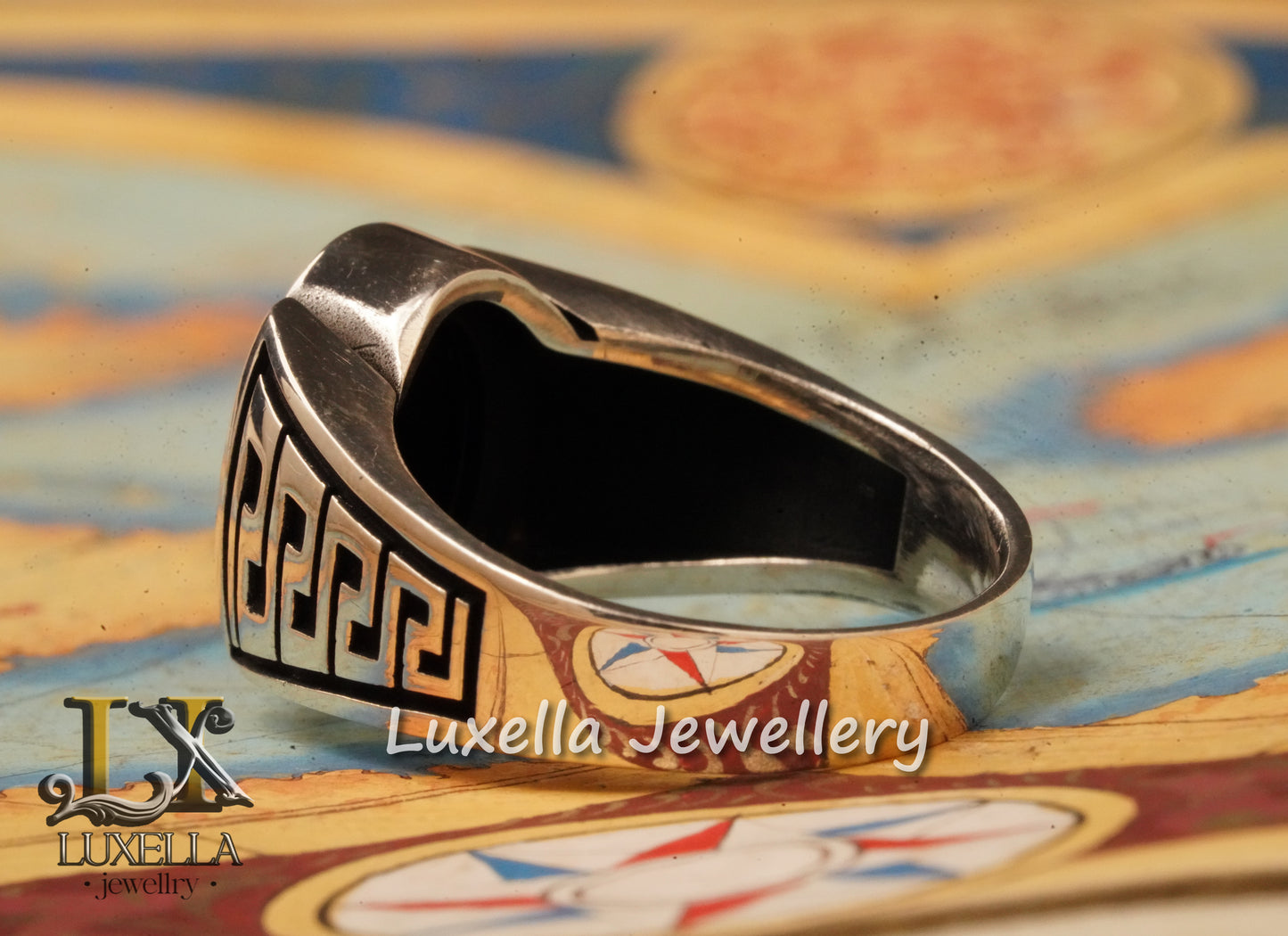 Sterling Silver 925 Onyx Men's Ring - Unique Handmade Men's Ring - Men's Onyx Ring