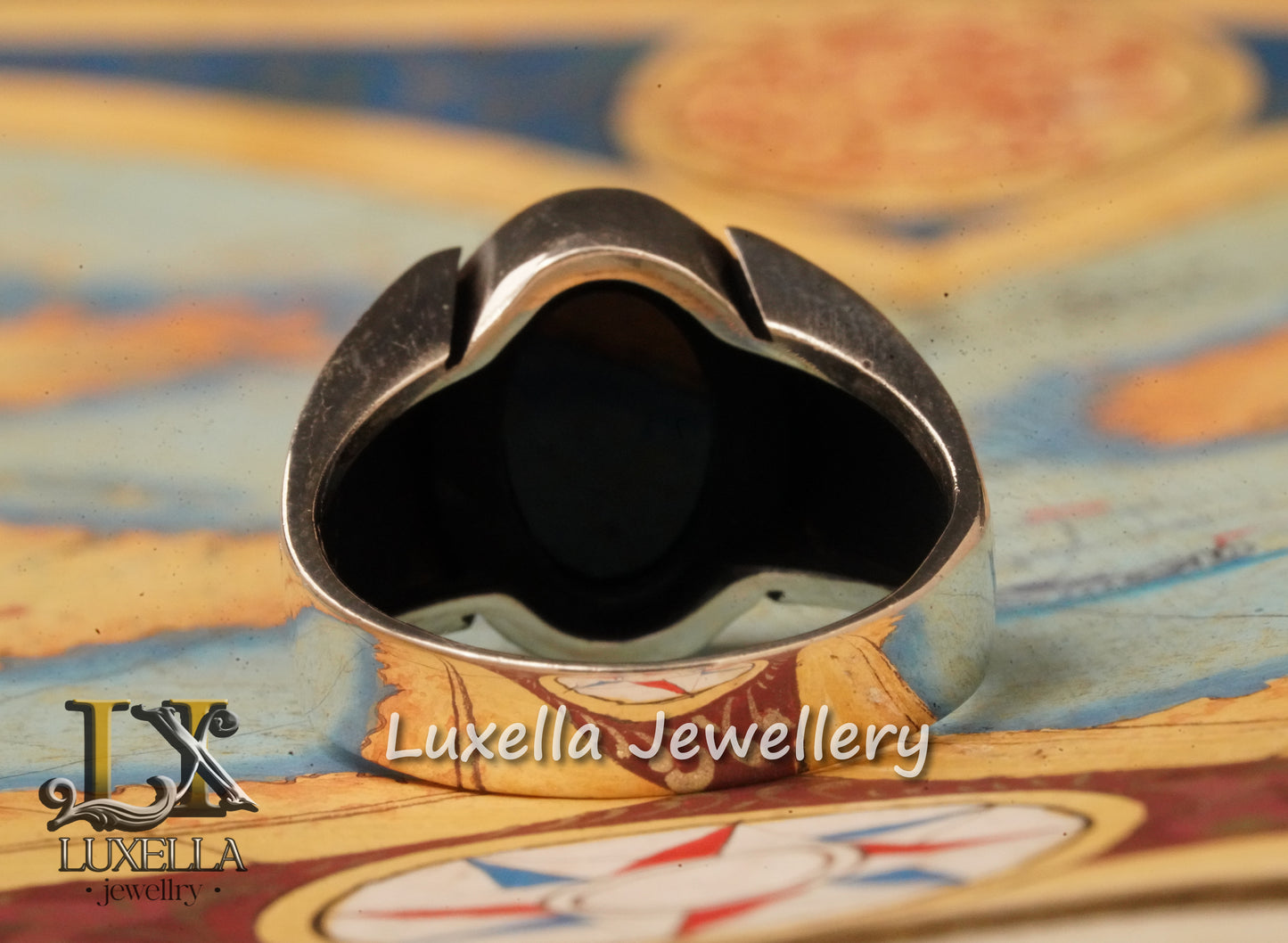 Sterling Silver 925 Onyx Men's Ring - Unique Handmade Men's Ring - Men's Onyx Ring