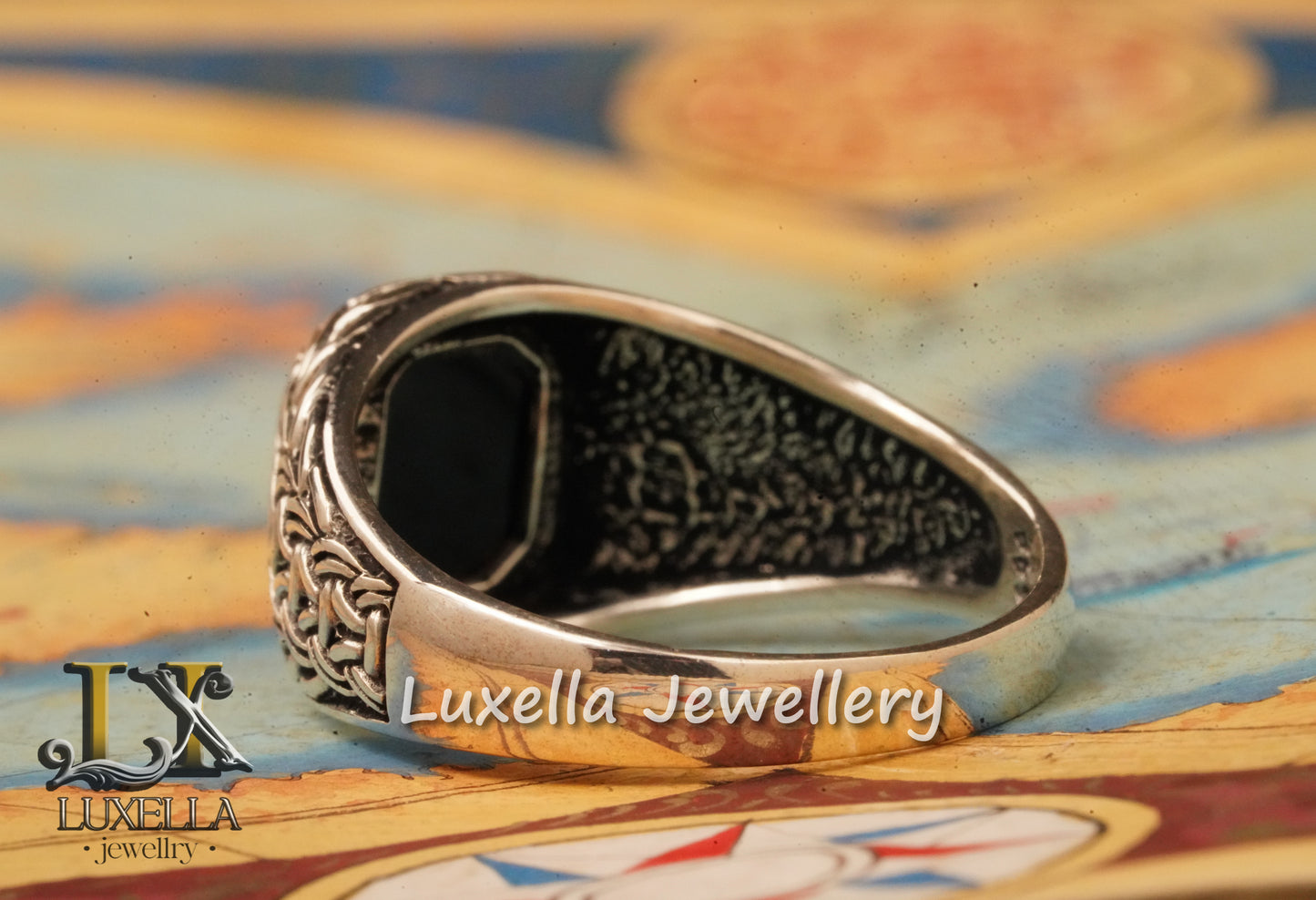 Sterling Silver 925 Onyx Men's Ring - Unique Handmade Men's Ring - Men's Onyx Ring