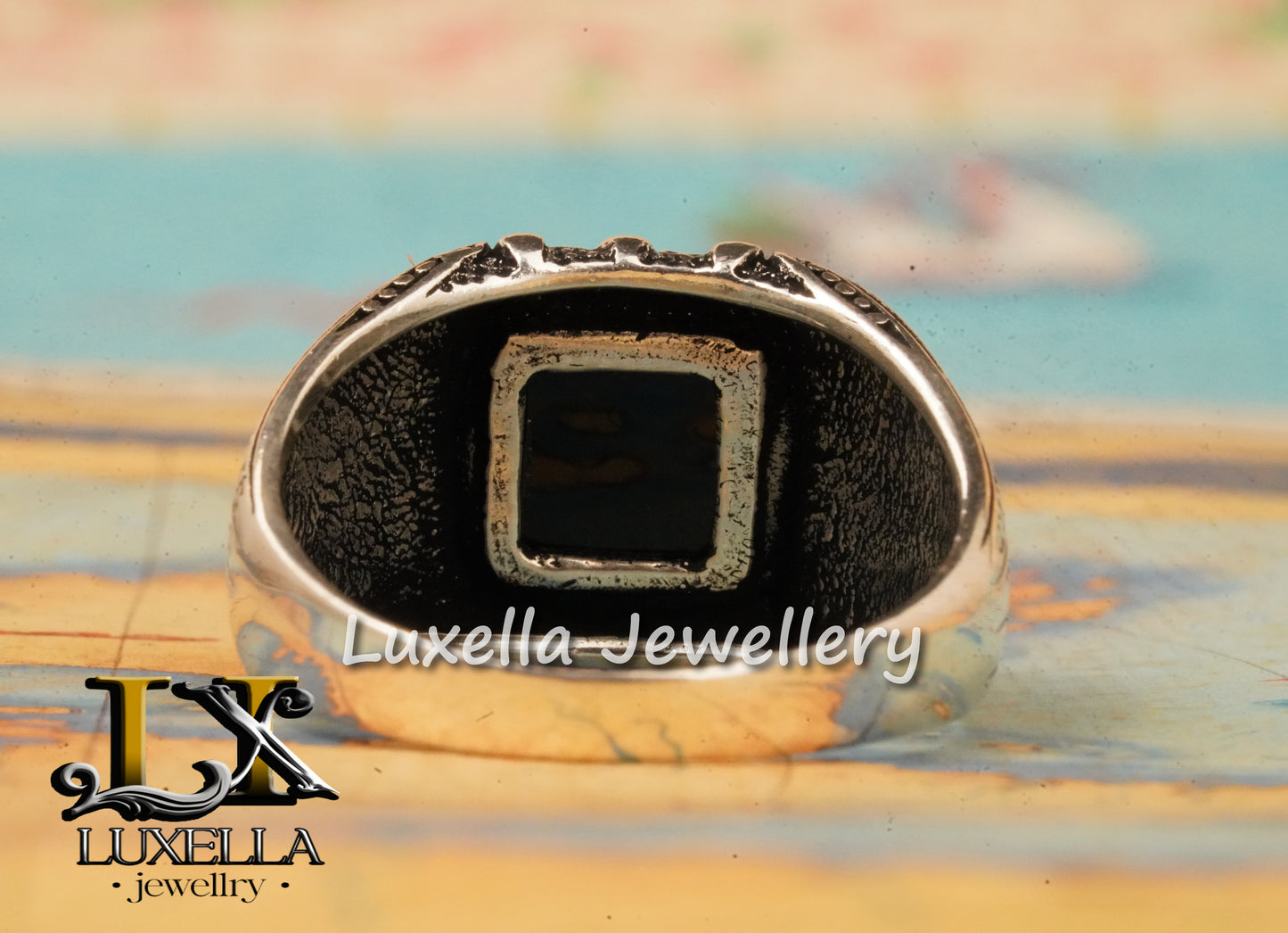 Sterling Silver 925 Onyx Men's Ring - Unique Handmade Men's Ring - Men's Onyx Ring