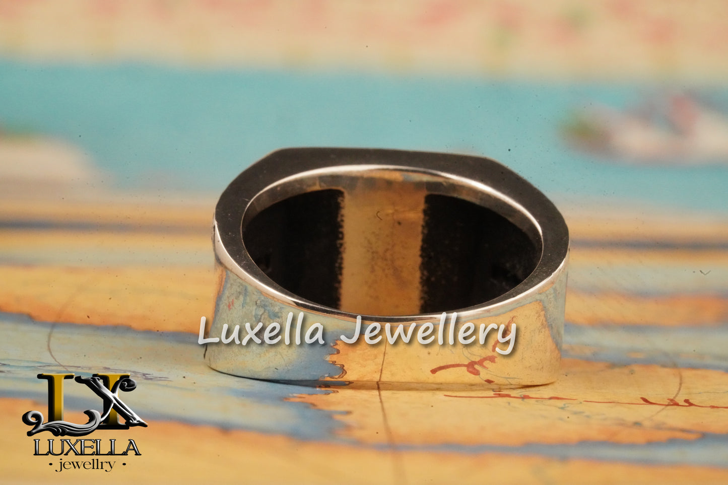 Sterling Silver 925 Onyx Men's Ring - Unique Handmade Men's Ring - Men's Onyx Ring (Kopya)