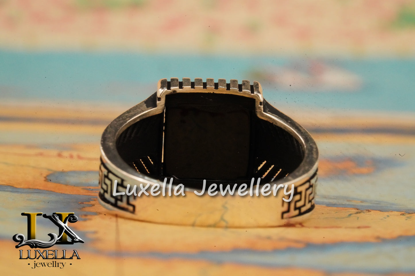 Sterling Silver 925 Onyx Men's Ring - Unique Handmade Men's Ring - Men's Onyx Ring