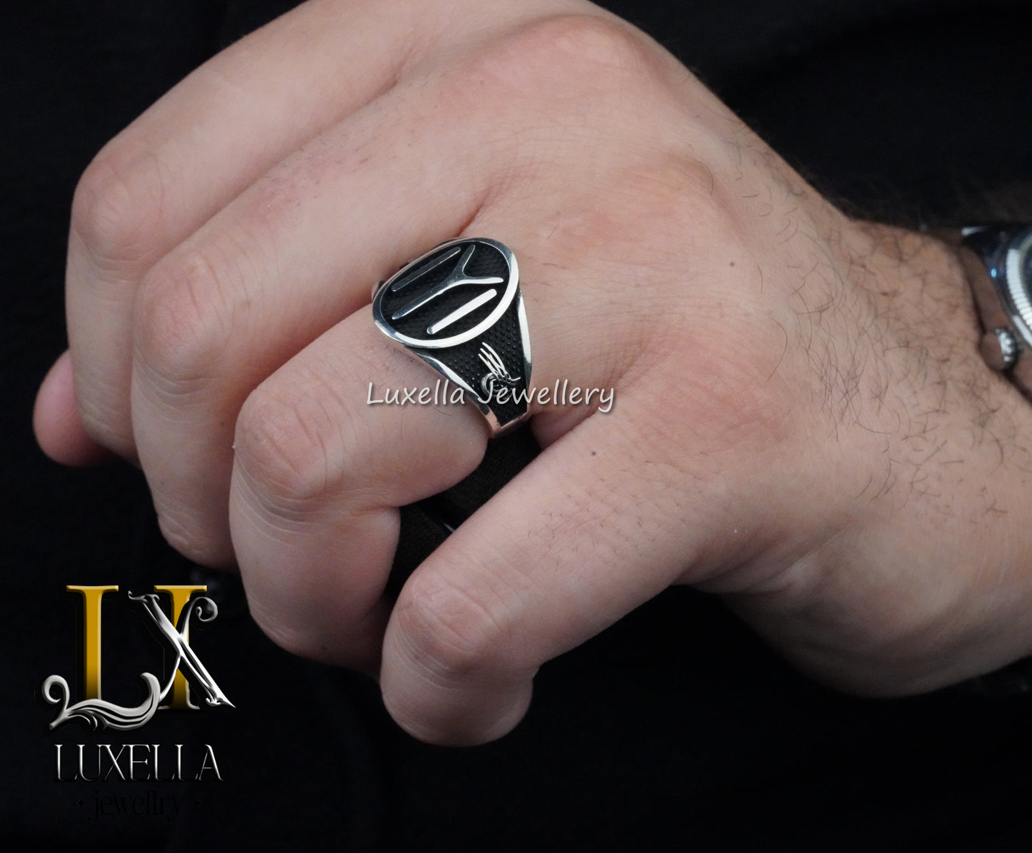 Kayi Tribe Ring - Dirilis Ertugrul Ring - IYI Kayi Symbol Ring - Kayi Tribe Silver Men's Ring - Sterling Silver 925 Turkish Men's Ring