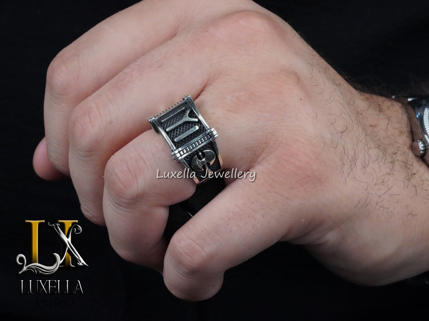 Kayi Tribe Ring - Dirilis Ertugrul Ring - IYI Kayi Symbol Ring - Kayi Tribe Silver Men's Ring - Sterling Silver 925 Turkish Men's Ring