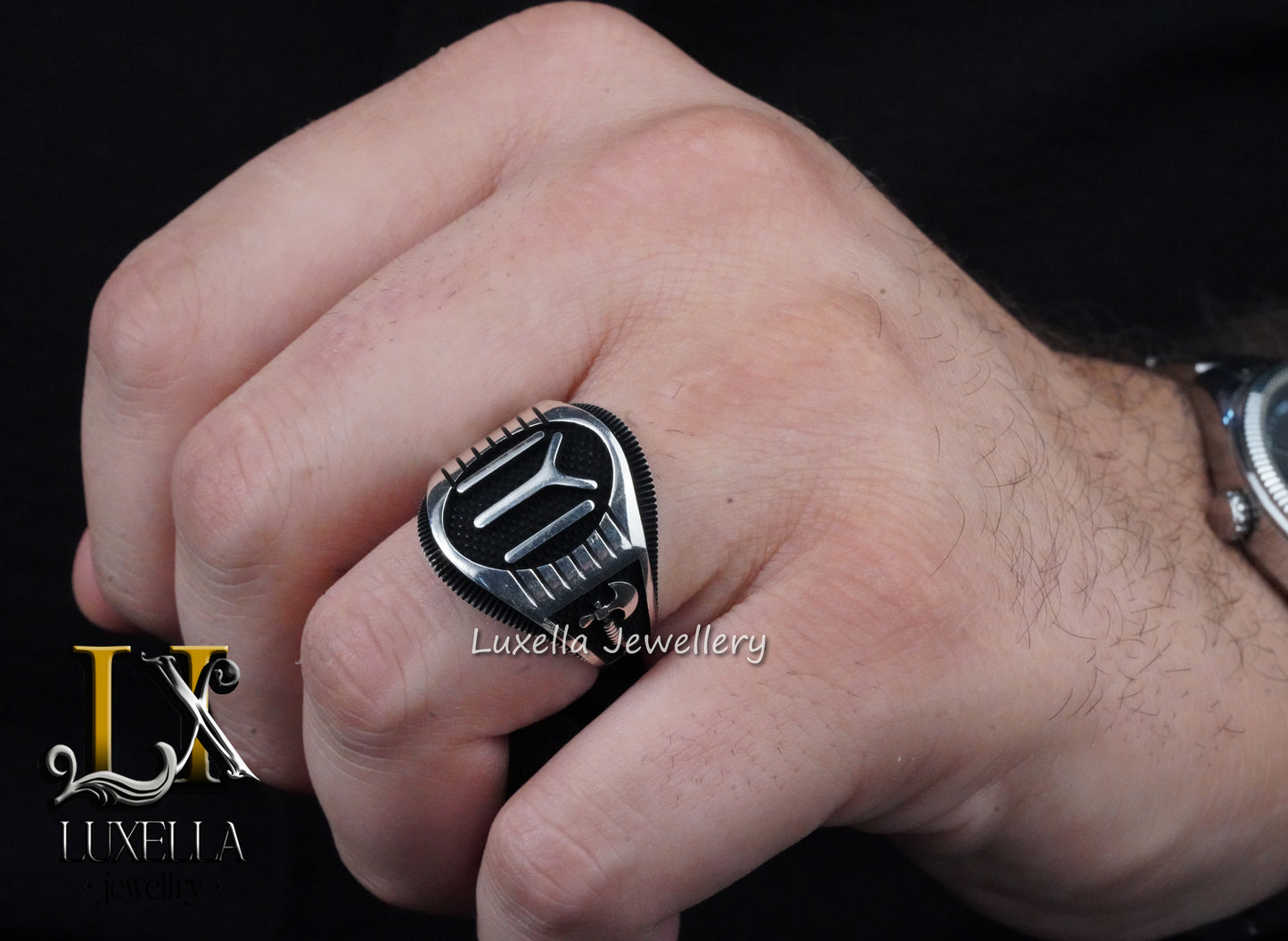 Kayi Tribe Ring - Dirilis Ertugrul Ring - IYI Kayi Symbol Ring - Kayi Tribe Silver Men's Ring - Sterling Silver 925 Turkish Men's Ring