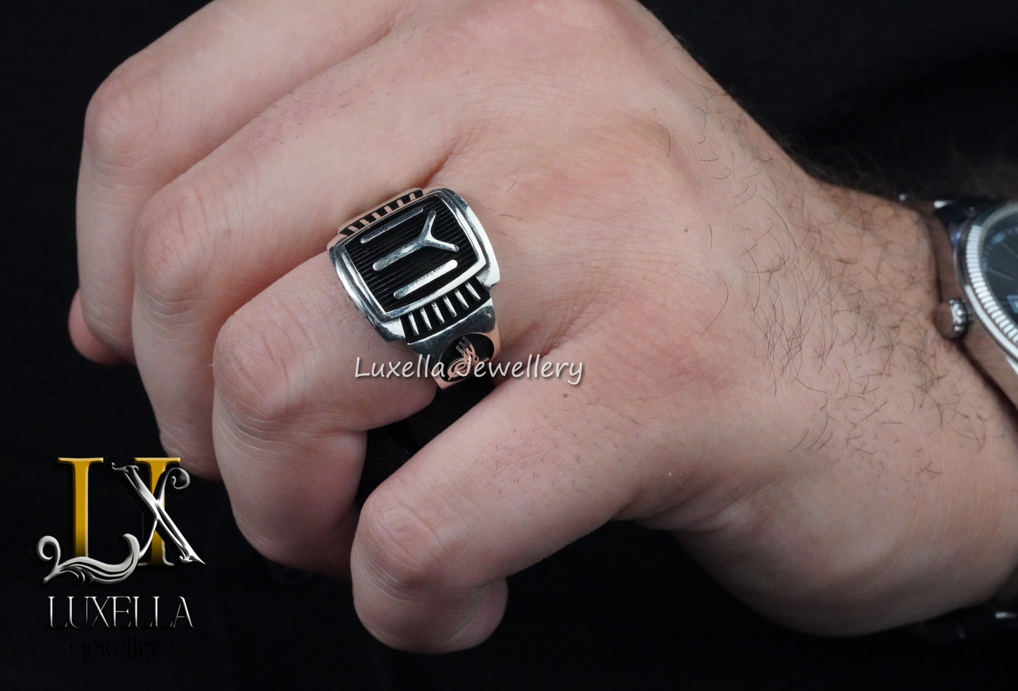 Kayi Tribe Ring - Dirilis Ertugrul Ring - IYI Kayi Symbol Ring - Kayi Tribe Silver Men's Ring - Sterling Silver 925 Turkish Men's Ring